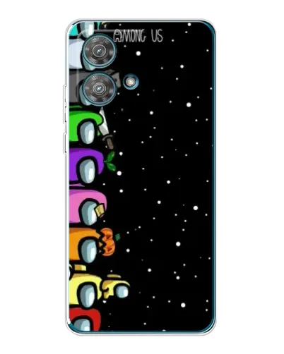 Чехол для Motorola Edge 40 Neo с картинкой «Команда Among Us»
