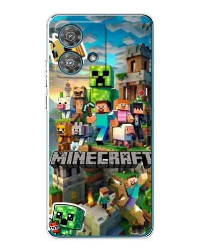 Чехол для Motorola Edge 40 Neo с картинкой «Замок Minecraft»