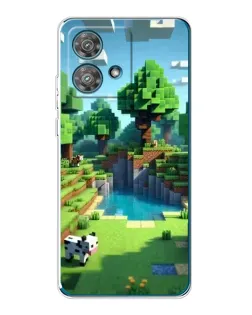 Чехол для Motorola Edge 40 Neo с картинкой «Minecraft летний день»