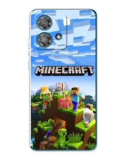 Чехол для Motorola Edge 40 Neo с картинкой «Minecraft классический мир»