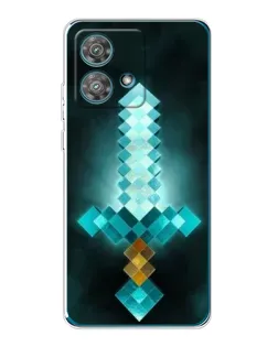 Чехол для Motorola Edge 40 Neo с картинкой «Алмазный меч неон»