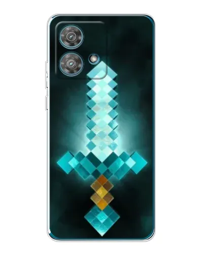 Чехол для Motorola Edge 40 Neo с картинкой «Алмазный меч неон»
