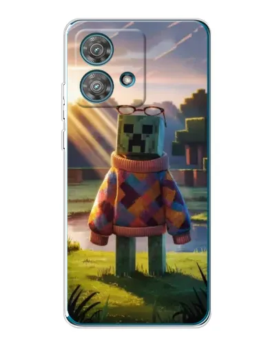 Чехол для Motorola Edge 40 Neo с картинкой «Крипер в свитере»