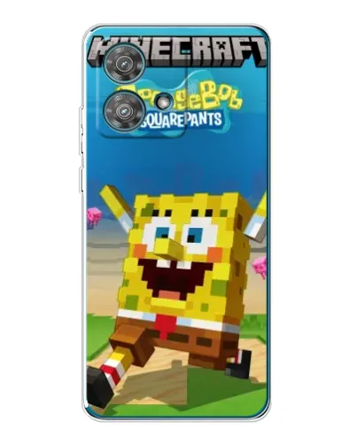 Чехол для Motorola Edge 40 Neo с картинкой «Губка Боб Minecraft» Чехол для Motorola Edge 40 Neo с картинкой «Губка Боб Minecraft»