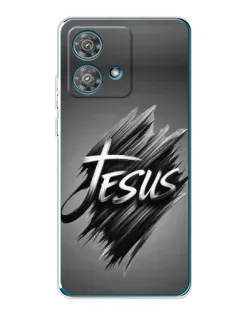 Чехол для Motorola Edge 40 Neo с картинкой «Надпись Jesus Graffiti»