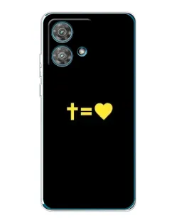 Чехол для Motorola Edge 40 Neo с картинкой «Сердце и Крест»