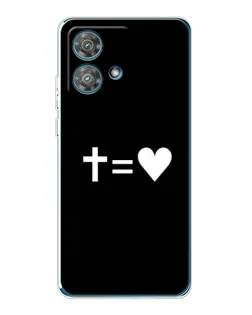 Чехол для Motorola Edge 40 Neo с картинкой «Крест и Сердце»