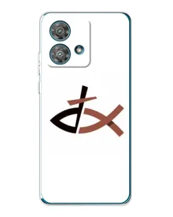 Чехол для Motorola Edge 40 Neo с картинкой «Рыба и крест»