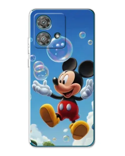 Чехол для Motorola Edge 40 Neo с картинкой «Mickey и мыльные пузыри»