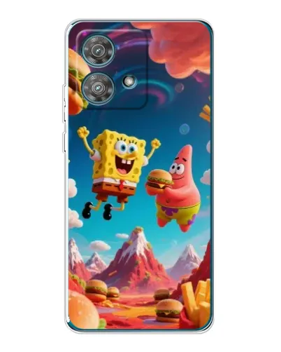 Чехол для Motorola Edge 40 Neo с картинкой «Космический фастфуд»