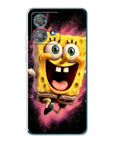 Чехол для Motorola Edge 40 Neo с картинкой «Взрывной Спанч Боб»