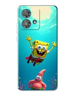 Чохол для Motorola Edge 40 Neo з картинкою «Спанч Боб під водою»