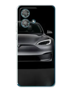 Чехол для Motorola Edge 40 Neo с картинкой «Tesla Model S Look»