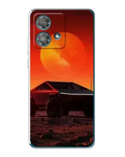 Чехол для Motorola Edge 40 Neo с картинкой «Cybertruck на Марсе»