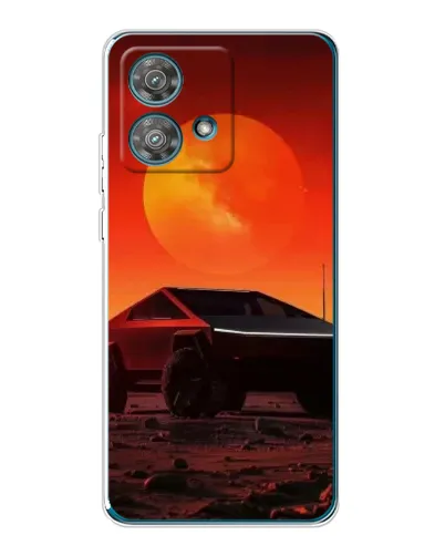 Чехол для Motorola Edge 40 Neo с картинкой «Cybertruck на Марсе»