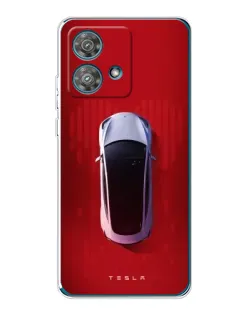 Чехол для Motorola Edge 40 Neo с картинкой «Tesla Top View»