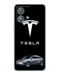 Чехол для Motorola Edge 40 Neo с картинкой «Tesla Model Y»