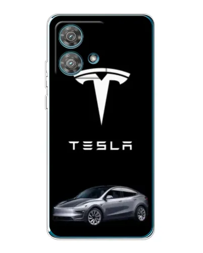 Чехол для Motorola Edge 40 Neo с картинкой «Tesla Model Y»