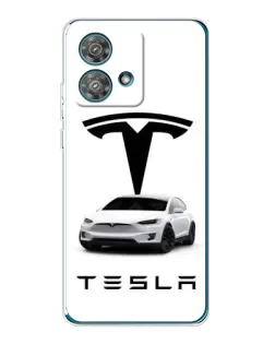 Чехол для Motorola Edge 40 Neo с картинкой «Tesla White Style»