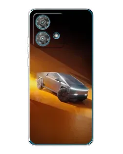 Чехол для Motorola Edge 40 Neo с картинкой «Cybertruck в пустыне»