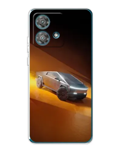 Чехол для Motorola Edge 40 Neo с картинкой «Cybertruck в пустыне»