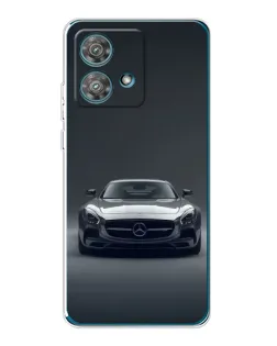Чехол для Motorola Edge 40 Neo с картинкой «Mercedes на черном»
