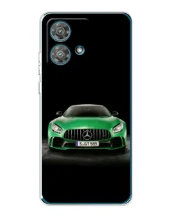 Чехол для Motorola Edge 40 Neo с картинкой «Mercedes — неоновый лого»