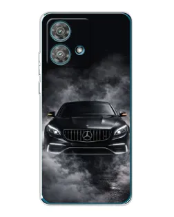 Чехол для Motorola Edge 40 Neo с картинкой «Mercedes в дыму»