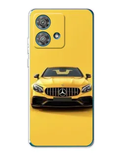 Чехол для Motorola Edge 40 Neo с картинкой «Желтый Mercedes GT»