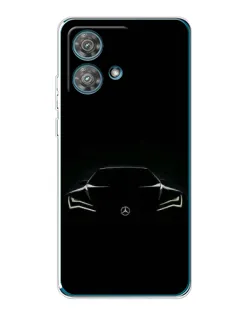 Чехол для Motorola Edge 40 Neo с картинкой «Mercedes — силуэт авто»