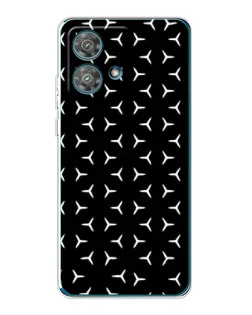 Чехол для Motorola Edge 40 Neo с картинкой «Mercedes паттерн звезд»