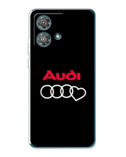 Чехол для Motorola Edge 40 Neo с картинкой «Логотип Audi Heart»