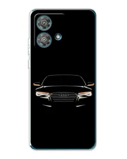 Чехол для Motorola Edge 40 Neo с картинкой «Audi — ночной контур»