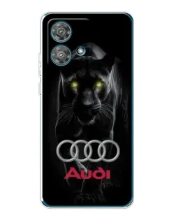 Чехол для Motorola Edge 40 Neo с картинкой «Пантера и Audi»