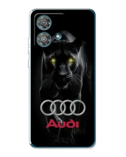 Чехол для Motorola Edge 40 Neo с картинкой «Пантера и Audi»