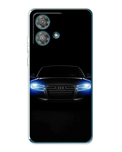 Чехол для Motorola Edge 40 Neo с картинкой «Audi в неоне»
