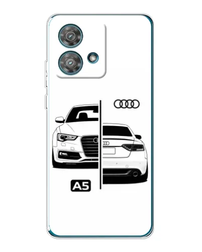 Чехол для Motorola Edge 40 Neo с картинкой «Audi — контрастный дизайн»