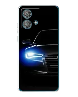 Чехол для Motorola Edge 40 Neo с картинкой «Неоновый взгляд Audi»