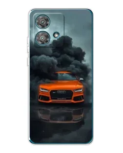Чехол для Motorola Edge 40 Neo с картинкой «Audi в облаках дыма»
