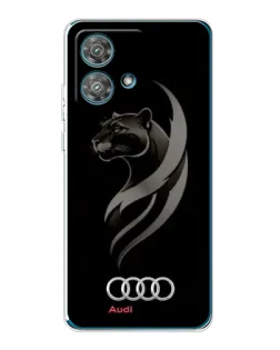 Чехол для Motorola Edge 40 Neo с картинкой «Графика — пантера и Audi»