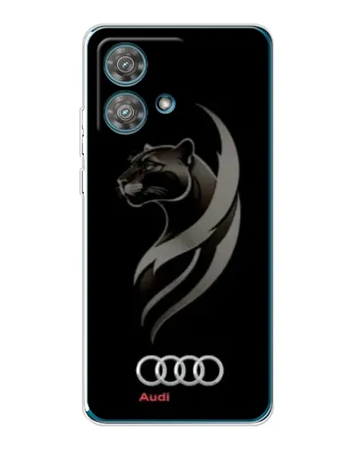 Чехол для Motorola Edge 40 Neo с картинкой «Графика — пантера и Audi»