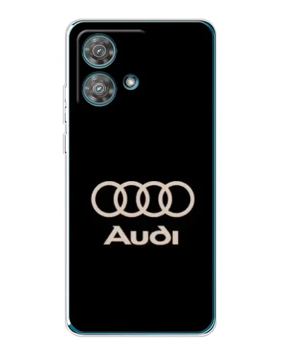 Чехол для Motorola Edge 40 Neo с картинкой «Audi — золотой логотип»
