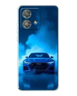 Чехол для Motorola Edge 40 Neo с картинкой «Audi — голубая энергия»