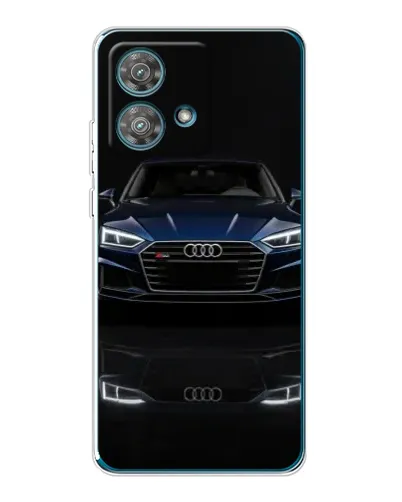 Чехол для Motorola Edge 40 Neo с картинкой «Audi — ночное отражение»