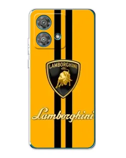 Чехол для Motorola Edge 40 Neo с картинкой «Lamborghini Stripe желтый»