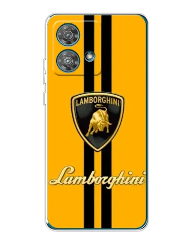 Чехол для Motorola Edge 40 Neo с картинкой «Lamborghini Stripe желтый»