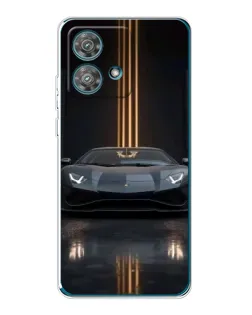 Чехол для Motorola Edge 40 Neo с картинкой «Lamborghini золотые линии»