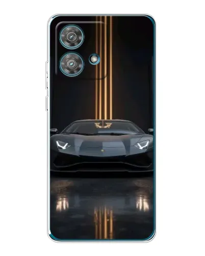 Чехол для Motorola Edge 40 Neo с картинкой «Lamborghini золотые линии»