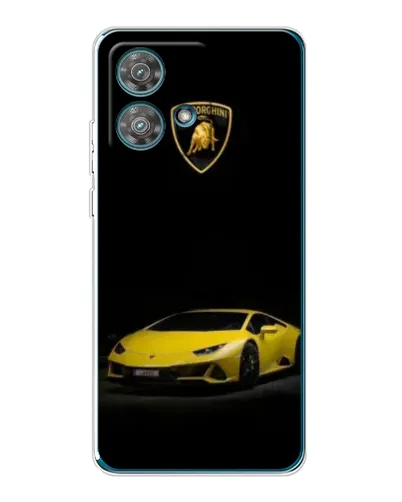 Чехол для Motorola Edge 40 Neo с картинкой «Lamborghini желтый акцент»