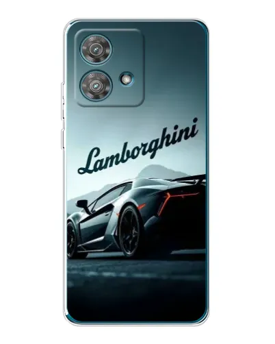 Чехол для Motorola Edge 40 Neo с картинкой «Классическая надпись Lamborghini»
